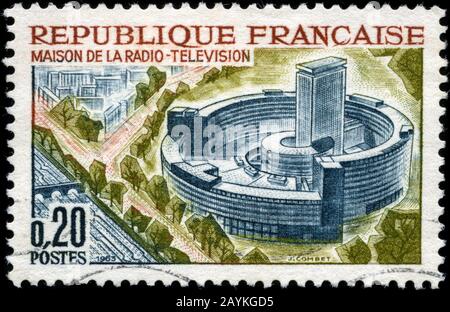 Paris: Maison de la Radio and Television Stockfoto