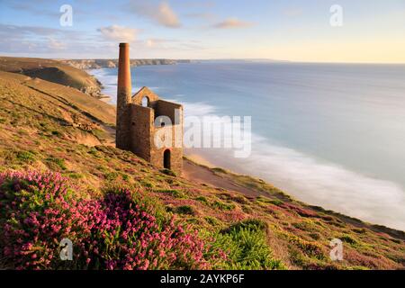 Towanroath Motor Haus Wheal Coates in Cornwall. Stockfoto