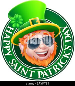 Leprechaun St. Patricks Day Cartoon Stock Vektor