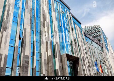 21. MAI 2018, LEIPZIG, DEUTSCHLAND: Architektur des Gebäudes der Universität Leipzig Stockfoto