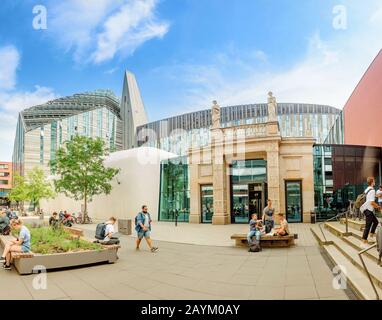 21. MAI 2018, LEIPZIG, DEUTSCHLAND: Architektur des Gebäudes der Universität Leipzig Stockfoto