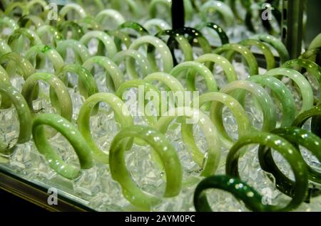 Birmanischer Jade-Handel in Myanmar Stockfoto