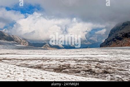 Blick auf den Dachsteingletscher, Österreich Stockfoto