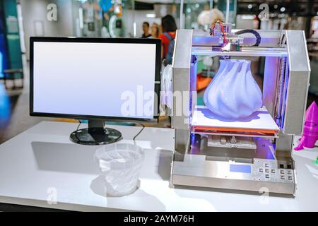 Moderne Druckfigur für 3D-Drucker Stockfoto