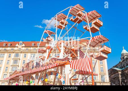 Dresden, 20. MAI 2018: Fährrad auf dem Striezelmarkt in Dresden Stockfoto