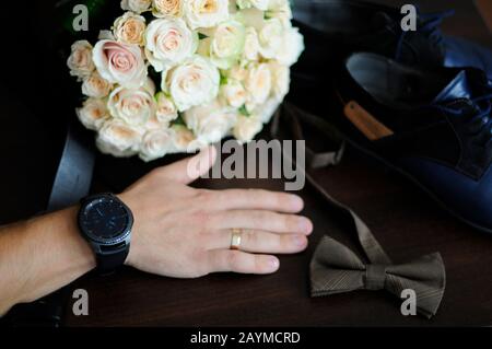 Brautkleid in Komposition Stockfoto