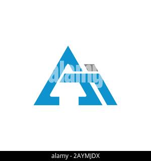Vorlage für das Vektor-Design mit Anfangsbuchstaben ai oder ia-Logo Stock Vektor