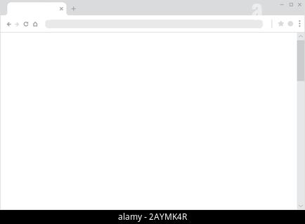 Einfache Darstellung der Browser-Mock-up-Darstellung Stock Vektor