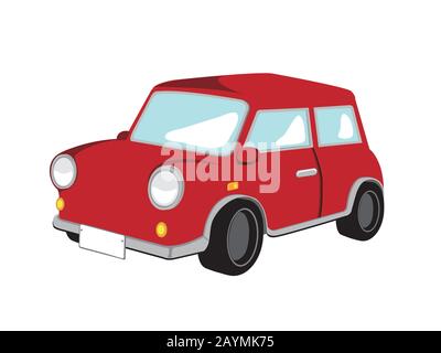 Cartoon Mini-Auto-Vektorgrafiken Stock Vektor