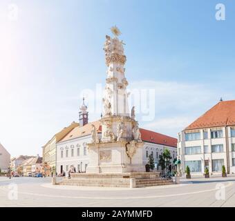 14. MAI 2018, BUDAPEST, UNGARN: Pestsäule der Heiligen Dreifaltigkeit Stockfoto