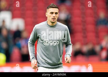 Amsterdam, Niederlande. Februar 2020. Amsterdam, 16-02-2020, JohanCruyff Arena, Saison 2019/2020, Niederländisches Fußball-EM-Spiel Ajax - RKC Waalwijk. AJAX-Spieler Dusan Tadic Credit: Pro Shots/Alamy Live News Stockfoto