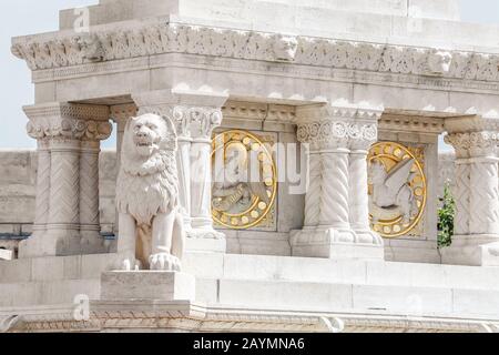 Naharchitektur der Kathedrale St. Matthias in Budapest Stockfoto