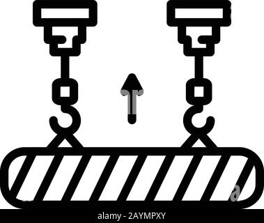 Symbol für Hubkonstruktion, Umrissform Stock Vektor
