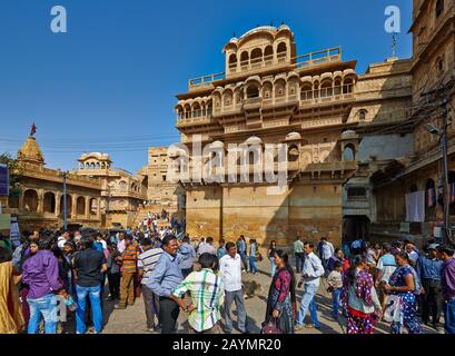 Raja Ka Mahal Kings Palast von Jaisalmer, Rajasthan, Indien Stockfoto