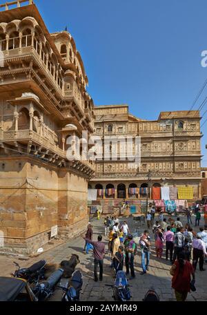 Raja Ka Mahal Kings Palast von Jaisalmer, Rajasthan, Indien Stockfoto