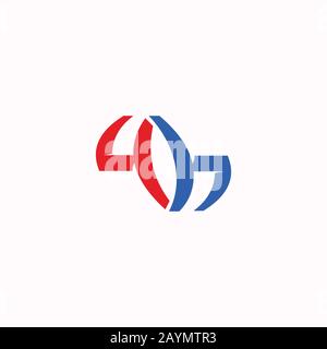 Anfangsbuchstabe yh- oder hy-Logo Vektordesign Stock Vektor