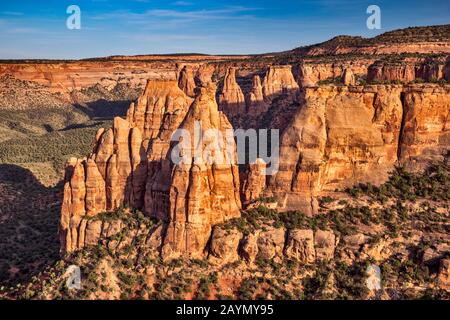 Buchen Cliffs Rock Formations, Colorado National Monument, Colorado, USA Stockfoto