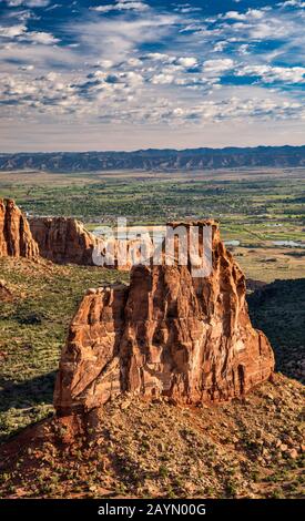 Rockformation Independence Monument, Colorado National Monument, Colorado, USA Stockfoto