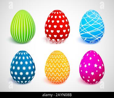 Bunte Ostereier. Vector Illustration Stock Vektor