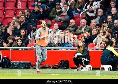Amsterdam, Niederlande. Februar 2020. Amsterdam, 16-02-2020, JohanCruyff Arena, Saison 2019/2020, Niederländisches Fußball-EM-Spiel Ajax - RKC Waalwijk. AJAX-Spieler Daley Blind Credit: Pro Shots/Alamy Live News Stockfoto