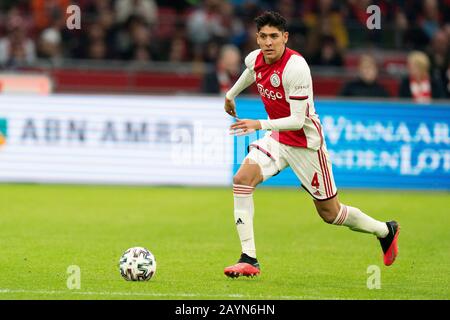 Amsterdam, Niederlande. Februar 2020. Amsterdam, 16-02-2020, JohanCruyff Arena, Saison 2019/2020, Niederländisches Fußball-EM-Spiel Ajax - RKC Waalwijk.Ajax-Spieler Edson Alvarez Credit: Pro Shots/Alamy Live News Stockfoto