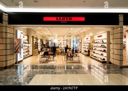 Lloyd Ladenfassade in Tallinn, Estland, 9.2.2020 Stockfoto