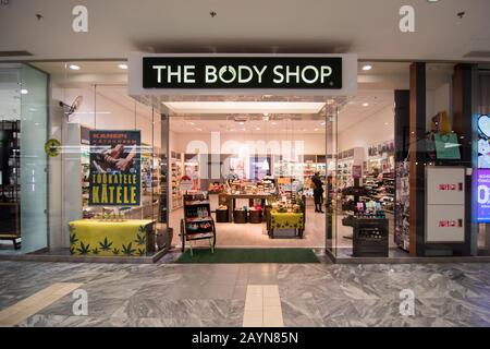 Die Fassade des Body Shop in Tallinn, Estland, 9.2.2020 Stockfoto
