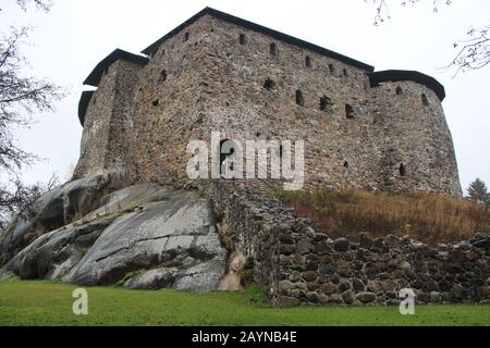 Schloss Raasepori aus dem 14. Jahrhundert in Raasepori, Finnland. Stockfoto