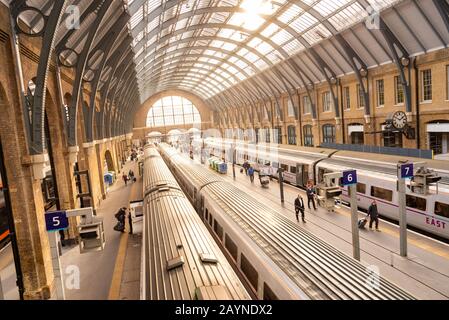 Der Bahnhof King Cross, London, UK Stockfoto