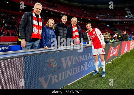 Amsterdam, Niederlande. Februar 2020. Amsterdam, 16-02-2020, JohanCruyff Arena, Saison 2019/2020, Niederländisches Fußball-EM-Spiel Ajax - RKC Waalwijk 3-0. Vrienloterij Credit: Pro Shots/Alamy Live News Stockfoto