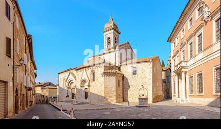 San QUIRICO d ORCIA Altstadt in Siena Region in der Toskana Stockfoto