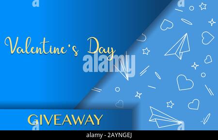 Vector Illustration Valentinstag Verkauf Giveaway Vorlage geben Sie ein, um zu gewinnen Shopping Hintergrund Big Sale Angebot Preissenkung Werbung Kauf Rabattwerbung Stock Vektor
