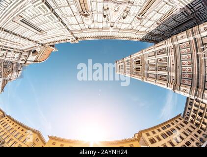 Detailansicht der Kathedrale Santa Maria in Florenz, Italien Stockfoto