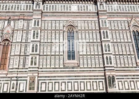 Detailansicht der Kathedrale Santa Maria in Florenz, Italien Stockfoto