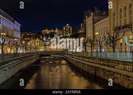 Karlsbader Innenstadt in Tschechien Stockfoto