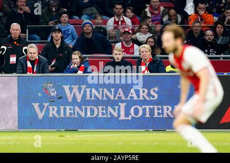 Amsterdam, Niederlande. Februar 2020. Amsterdam, 16-02-2020, JohanCruyff Arena, Saison 2019/2020, Niederländisches Fußball-EM-Spiel Ajax - RKC Waalwijk 3-0. Vrienloterij Credit: Pro Shots/Alamy Live News Stockfoto