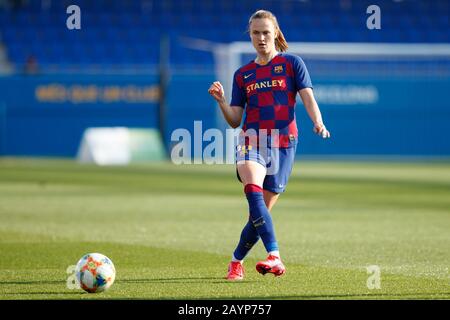 Barcelona, Spanien. Februar 2020. Graham vom FC Barcelona im Einsatz beim Spiel der spanischen Liga Primera Iberdrola zwischen den Damen des FC Barcelona gegen Sporting Huelva Ladies im Johan Cruyff Stadium am 16. Februar 2020 in Barcelona, Spanien. Kredit: Dax Images / Alamy Live News Stockfoto