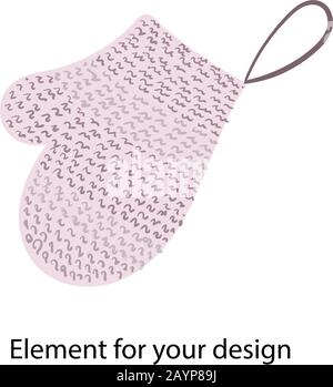 Mitten zum Waschen. Naturbad Accessoires. Bast.-Vektorgrafiken auf weißem Hintergrund. Element für Ihr Design. Stock Vektor