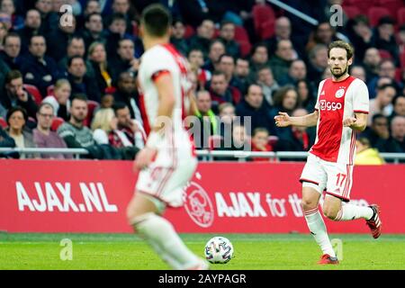 Amsterdam, Niederlande. Februar 2020. Amsterdam, 16-02-2020, JohanCruyff Arena, Saison 2019/2020, Niederländisches Fußball-EM-Spiel Ajax - RKC Waalwijk 3-0. Daley Blind Credit: Pro Shots/Alamy Live News Stockfoto