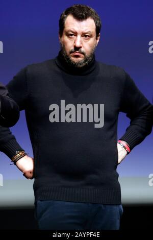 Roma, Italien. Februar 2020. Matteo Salvini Rom 16. Februar 2020. Die Konvention 'Salvini trifft Rom'. Foto Samantha Zucchi Insidefoto Credit: Insidefoto srl/Alamy Live News Stockfoto