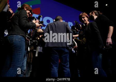 Roma, Italien. Februar 2020. Matteo Salvini Rom 16. Februar 2020. Die Konvention 'Salvini trifft Rom'. Foto Samantha Zucchi Insidefoto Credit: Insidefoto srl/Alamy Live News Stockfoto