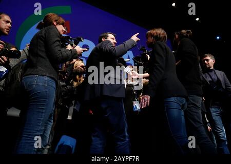 Roma, Italien. Februar 2020. Matteo Salvini Rom 16. Februar 2020. Die Konvention 'Salvini trifft Rom'. Foto Samantha Zucchi Insidefoto Credit: Insidefoto srl/Alamy Live News Stockfoto