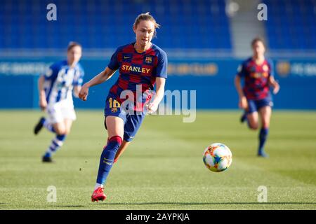 Barcelona, Spanien. Februar 2020. Graham vom FC Barcelona im Einsatz beim Spiel der spanischen Liga Primera Iberdrola zwischen den Damen des FC Barcelona gegen Sporting Huelva Ladies im Johan Cruyff Stadium am 16. Februar 2020 in Barcelona, Spanien. Credit: Dax/ESPA/Alamy Live News Stockfoto