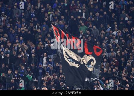 Stadio Olympico, Rom, Italien. Februar 2020. Serie-A-Fußball, Lazio gegen Inter Mailand; Anhänger von internazionale Credit: Action Plus Sports/Alamy Live News Stockfoto