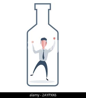 Alkoholismus. Konzeptionelle Veranschaulichung für Alkoholismus. Stock Vektor