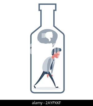 Alkoholismus. Konzeptionelle Veranschaulichung für Alkoholismus. Stock Vektor