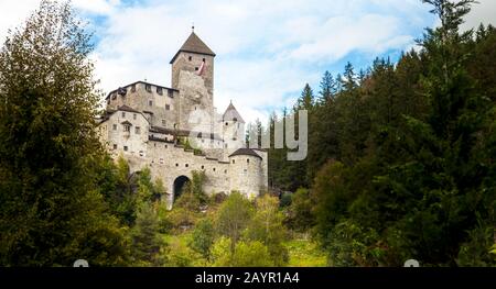 Schloss Taufers aus Sand in Taufers in Südtirol Italien Stockfoto