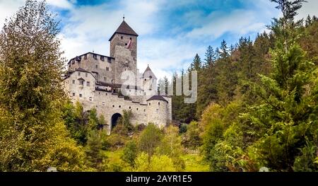 Schloss Taufers aus Sand in Taufers in Südtirol Italien Stockfoto