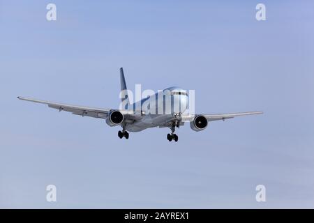 Boeing 767 Air Canada C-FOCA Landung in YOW, Ottawa, Kanada, 15. Februar 2020 Stockfoto