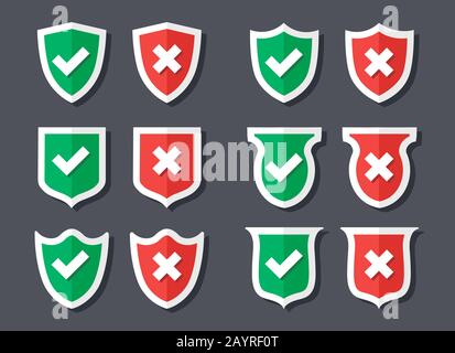 Zecke und Kreuzabschirmungen Stock Vektor